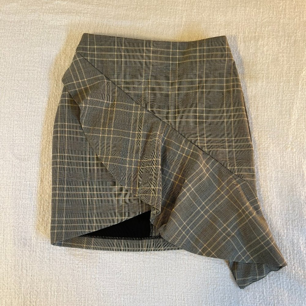 H&M ASYMMETRICAL PLAID PENCIL SKIRT (NWT)